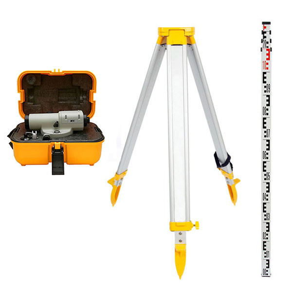 Оптичний нівелір NTECH-GEO TCL AT-32 зі штативом ESJA10 і рейкою LSS-4M, фото 1