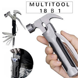 Багатофункціональний мультитул 18 в 1, Ніж молоток Tac Tool, Універсальний ручний інструмент Multi hammer
