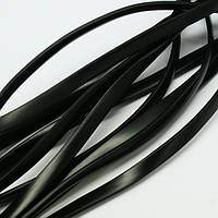 Шнур Гумовий Синтетичний плоский, Колір: Чорний, 10х2мм, (10 м)