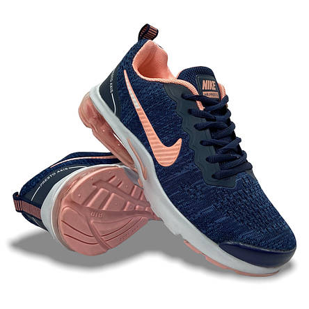 Кросівки жіночі Nike літні текстильні сітка сині весна/літо демі сезон, фото 1