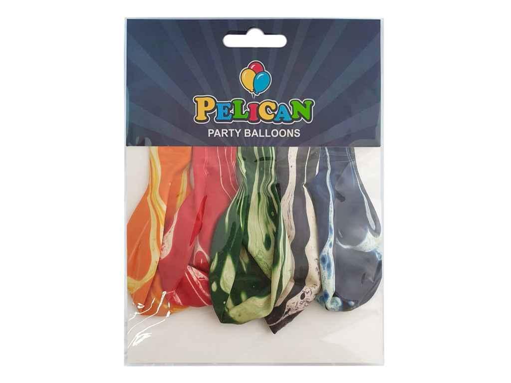 Кульки 12 (30 см) агат асорті 1205-6888 (5шт/уп) 8256888 ТМ PELICAN, фото 1