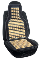 Накидка бамбукова для автомобільного сидіння Elegant Maxi чорна 45х108 см (100650)