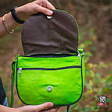 Жіноча шкіряна сумка зелена Аделі, фото 2