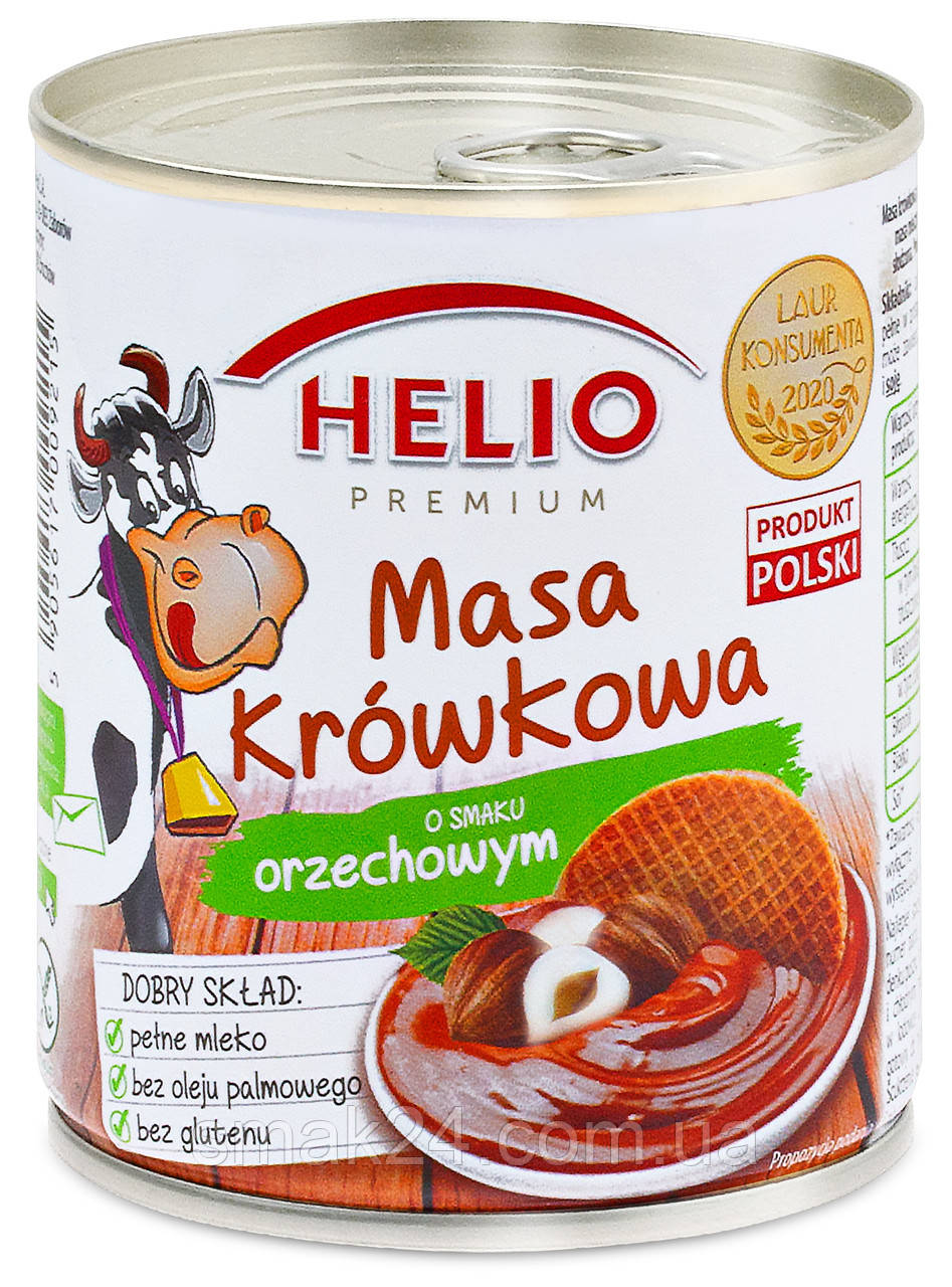 Сгущенное молоко с ореховым вкусом без глютена Masa krowkowa Helio 400г Польша - фото 1 - id-p1654721830