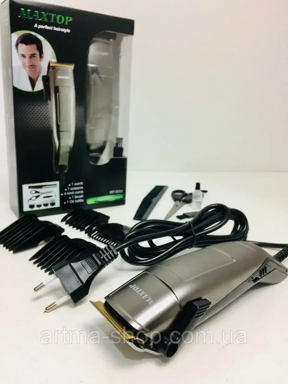 Машинка-тример для стриження волосся й бороди Maxtop MP-9600