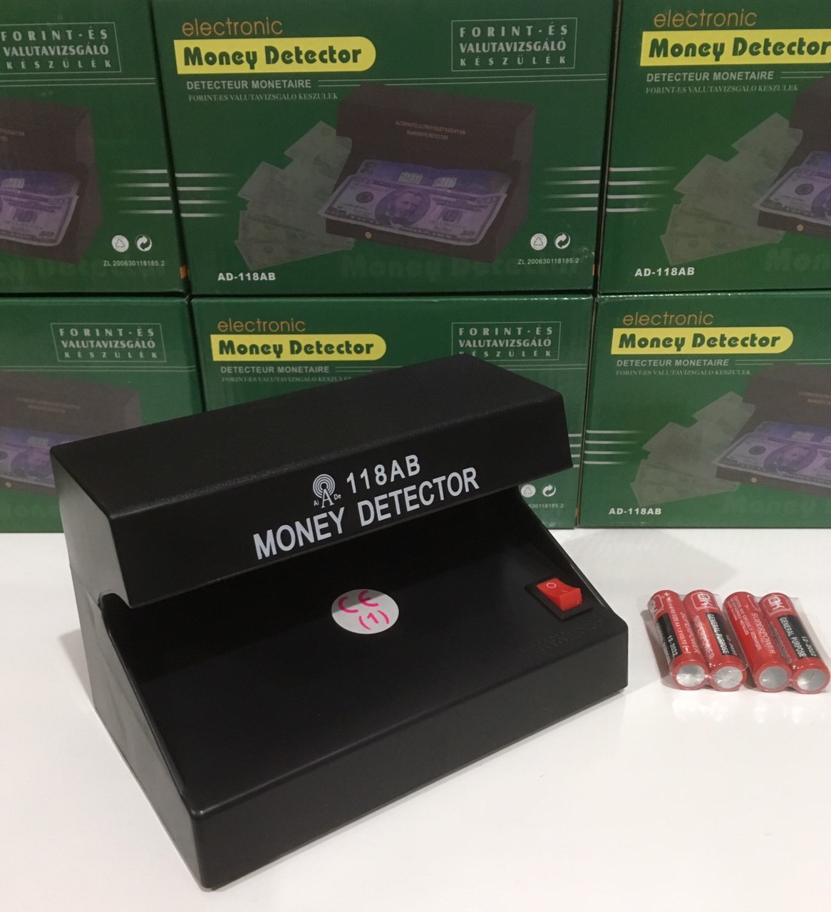 Ультрафіолетовий детектор достовірності валют AD-118AB Original size UV money detector Дропшипинг