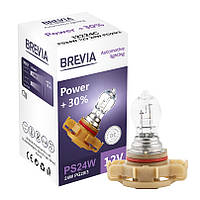 Лампи автомобільні PS24W 12 V 24 W PG20/3 Brevia Power +30%