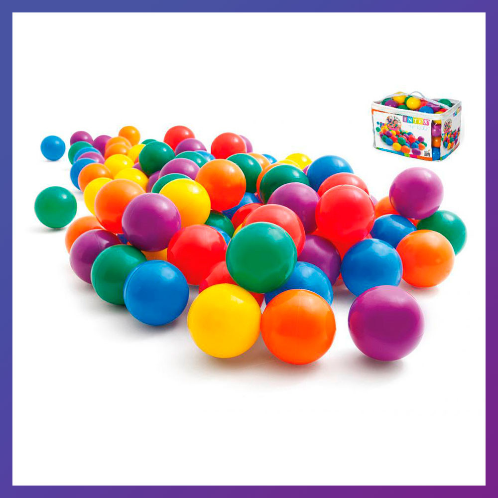 М'ячики Intex 49600 для сухого басейну 100 шт Fun Ballz 8 см