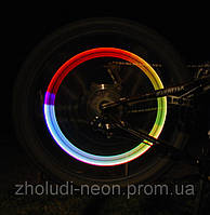 Многоцветная подсветка колеса на нипель и золотник. 1уп.=2шт.(батарейки в комплекте)