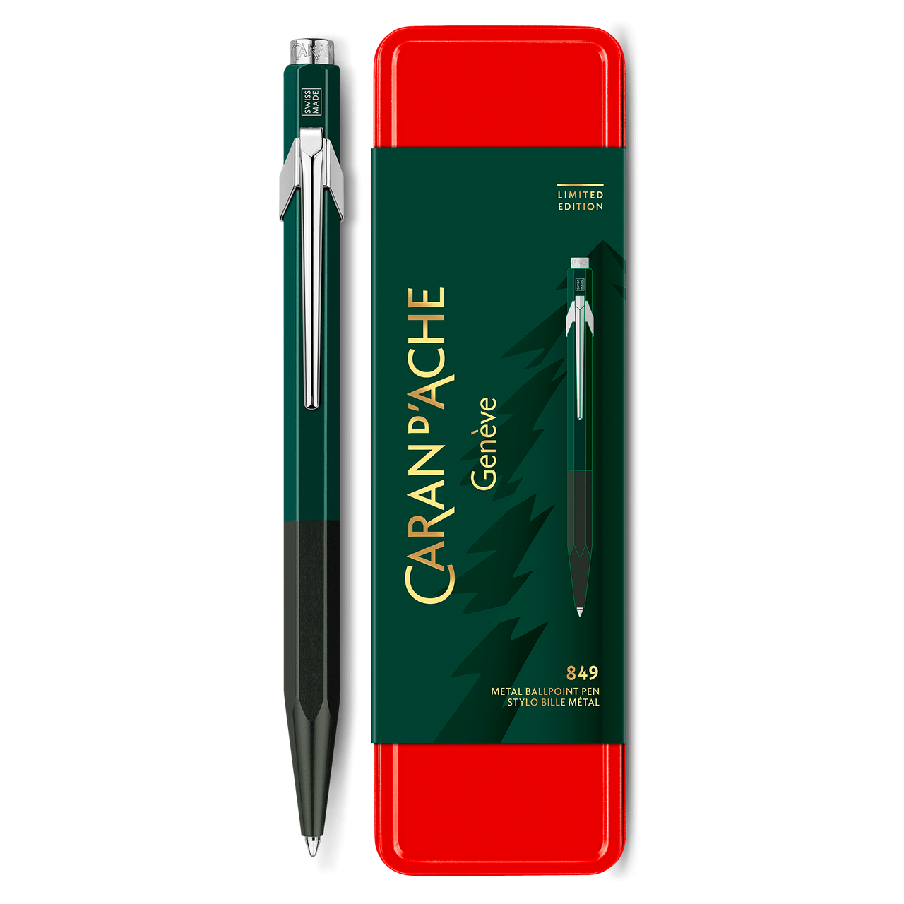 Ручка Caran d'Ache 849 Wonder Forest зеленая + пенал CC0849.221