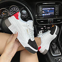 Женские кроссовки Puma Cali White and Black/Red, женские кроссовки пума кали