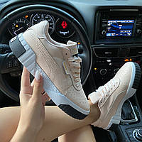 Женские кроссовки Puma Cali Beige and Black/White, женские кроссовки пума кали