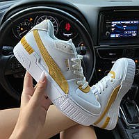 Женские кроссовки Puma Select Cali Sport White Yellow, женские кроссовки пума селект кали спорт