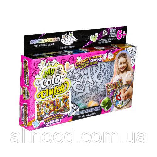 Пенал розмальовка "My color Clutch" Danko Toys CCL-01-01U (Love), фото 1