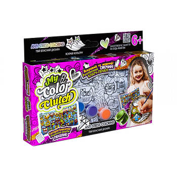 Пенал розмальовка "My color Clutch" Danko Toys CCL-01-01U (Сови)