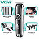 Машинка для стрижки волосся VGR V-168 з комплектом насадок, Тример для волосся, Бездротова машинка для стрижки, фото 6