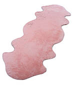 Килим зі штучного хутра Rabbit рожевий Хвиля 77*200 см, ворс 2.7 см, щільне хутро, дуже м'який