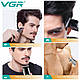 Машинка для стрижки волосся VGR V-168 з комплектом насадок, Тример для волосся, Бездротова машинка для стрижки, фото 2