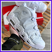 Кросівки чоловічі Nike Air More Uptempo white / Найк аір мор Уптемпо білі / найки аптемпо високі