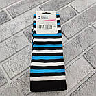 Гетри жіночі весна/осінь чорно-біло-блакитна смужка "Класик" ГЗ-13128, фото 2