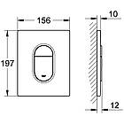 Кнопка зливу для інсталяції GROHE подвійна хром 148272 38844000, фото 2