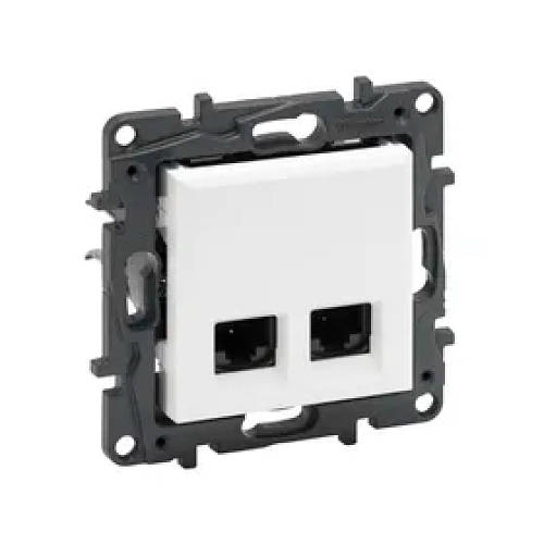 Розетка компьютерная Legrand Niloe Step белая 2хRJ45 863168, цена 912. ...