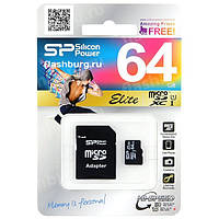 Картка пам'яті Silicon Power microSDHC 64 GB Class 10