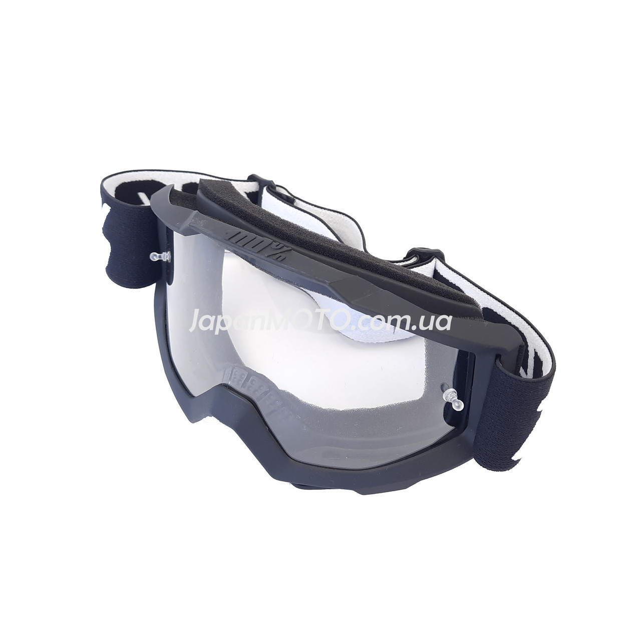 Очки кроссовые 100% (черные, прозрачное стекло) (ID#1634307227), цена ...