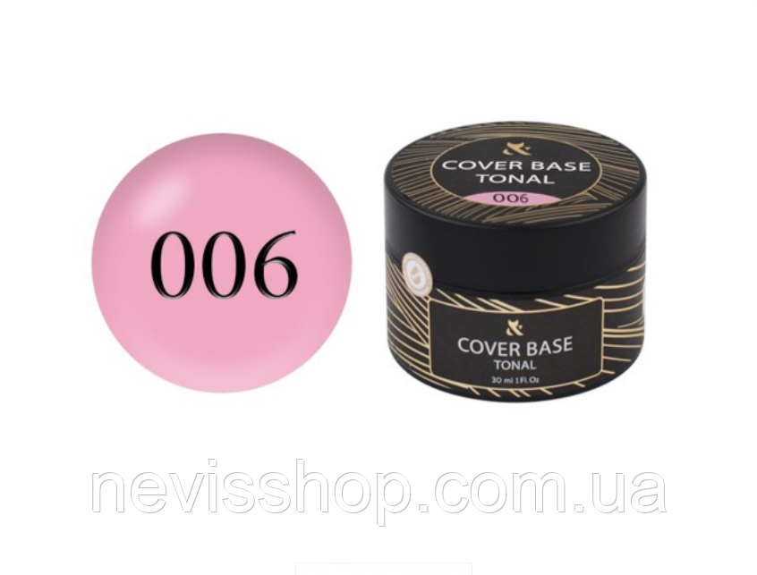 База камуфлювальна для гель-лаку F.O.X Tonal Cover Base 006 у баночці, 30 мл