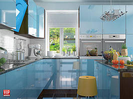 Модульна кухня "Color Mix" з фарбованими МДФ фасадами від VIP Master (13 варіантів кольорів)