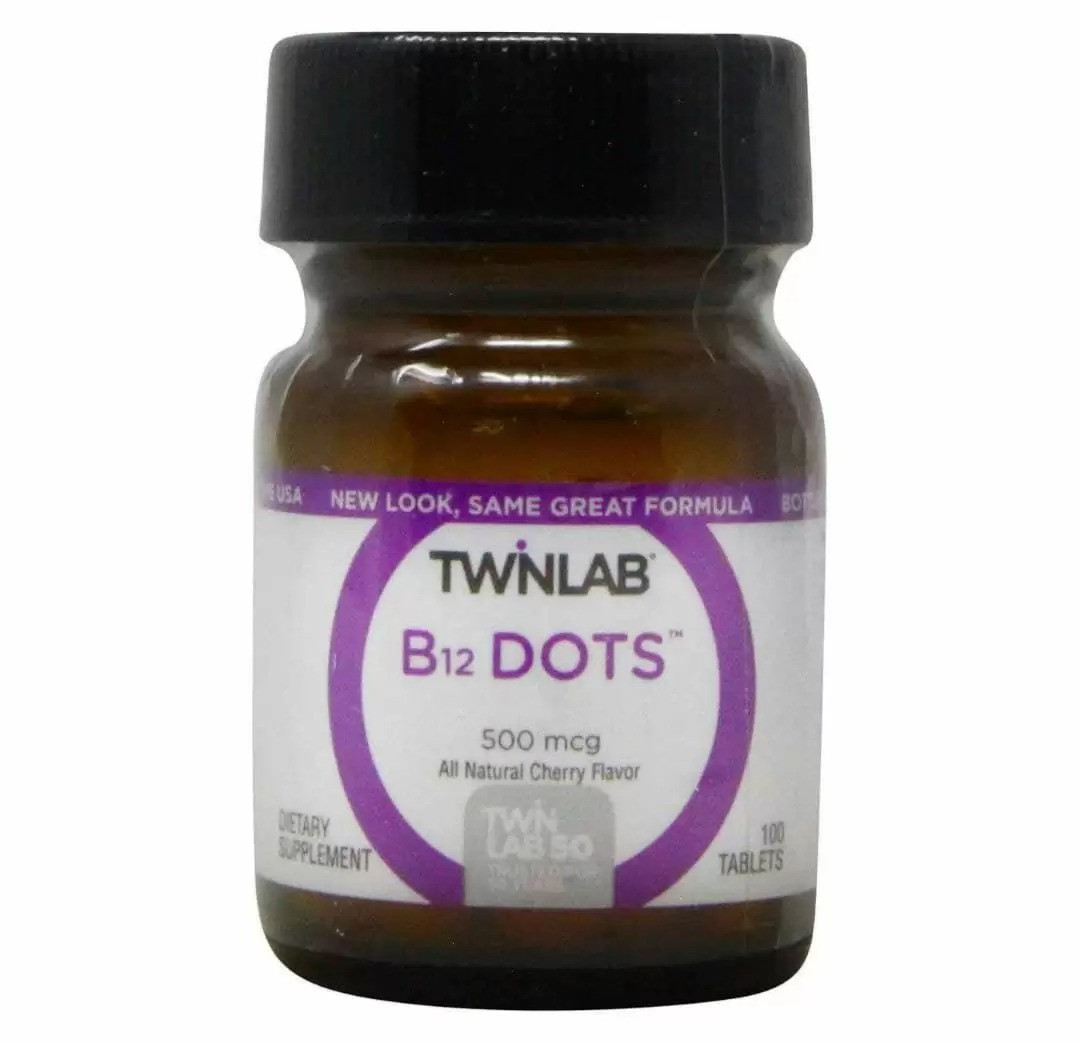 Витамин В12 (B-12 Dots) 500 мкг 100 таблеток со вкусом вишни, цена 375 ...