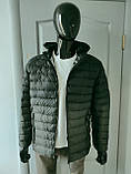 Куртка утеплена чоловіча стьобана амбре XL чорно-зелена, фото 7