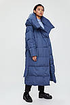 Довгий жіночий пуховик-ковдра з поясом Finn Flare W20-11041-122 блакитний XS, фото 2