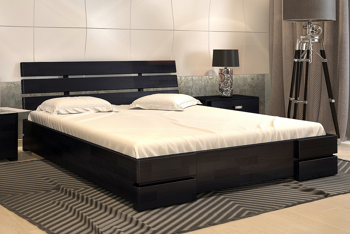 Ліжко двоспальне дерев'яне Далі Люкс із підіймальним механізмом Arbor Drev сосна