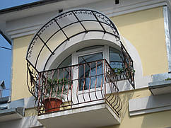 Монтаж автонавісів/дашків з монолітного полікарбонату 3мм під ключ (P/L)