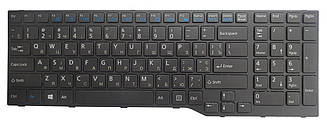 Клавіатура для ноутбуків Fujitsu LifeBook AH532, A532, N532, NH532 чорна з чорною рамкою UA/RU/US