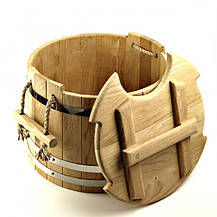 Запарник для віника "Профі" 30 літрів із ясена, фото 3