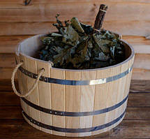 Шайка для лазні 35 літрів із ясена