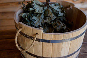 Шайка для лазні 35 літрів із дуба