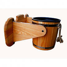 Відро водоспад 10 л. з ясена з пластиковою вставкою, фото 2