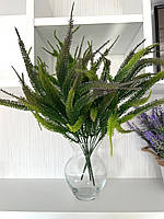 Штучний кущ для декору, для добавок у композиції (зелений із бузковим напиленням 45 см), фото 5