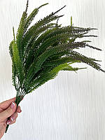 Штучний кущ для декору, для добавок у композиції (зелений із бузковим напиленням 45 см), фото 4