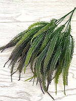 Штучний кущ для декору, для добавок у композиції (зелений із бузковим напиленням 45 см), фото 3