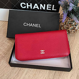 Гаманець Chanel шкіряний на блискавці, у коробці