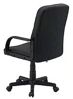 Офісне крісло Комфо чорне з механізмом TILT на поліпропіленовому каркасі з прогумованими колесами, фото 6