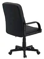 Офісне крісло Комфо чорне з механізмом TILT на поліпропіленовому каркасі з прогумованими колесами, фото 5