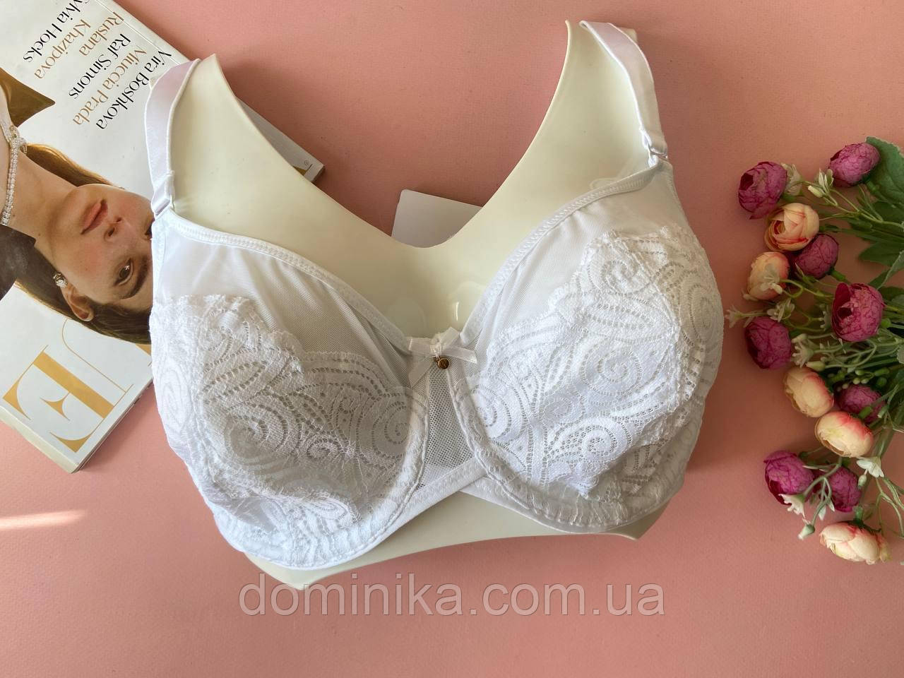 90/100D Білий бюстгальтер без поролону на кісточках Lanny Mode