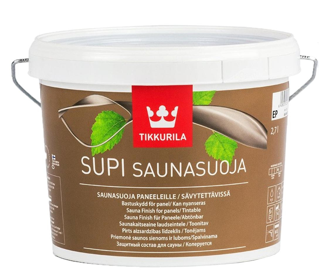 Просочення для стін сауни Supi Saunasuoja 2,7 л