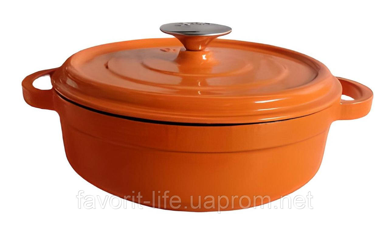 Сотейник чугунный O.M.S. Collection 3365-28 4 л Orange (85719) (ID ...