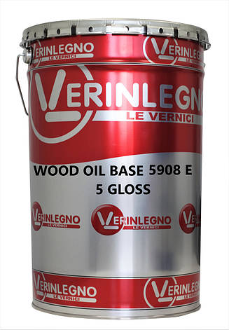 WOOD OIL BASE 5908 E 5 GLOSS - синтетична олія для опорядження підлоги та меблів в інтер'єрі, Verinlegno, фото 1